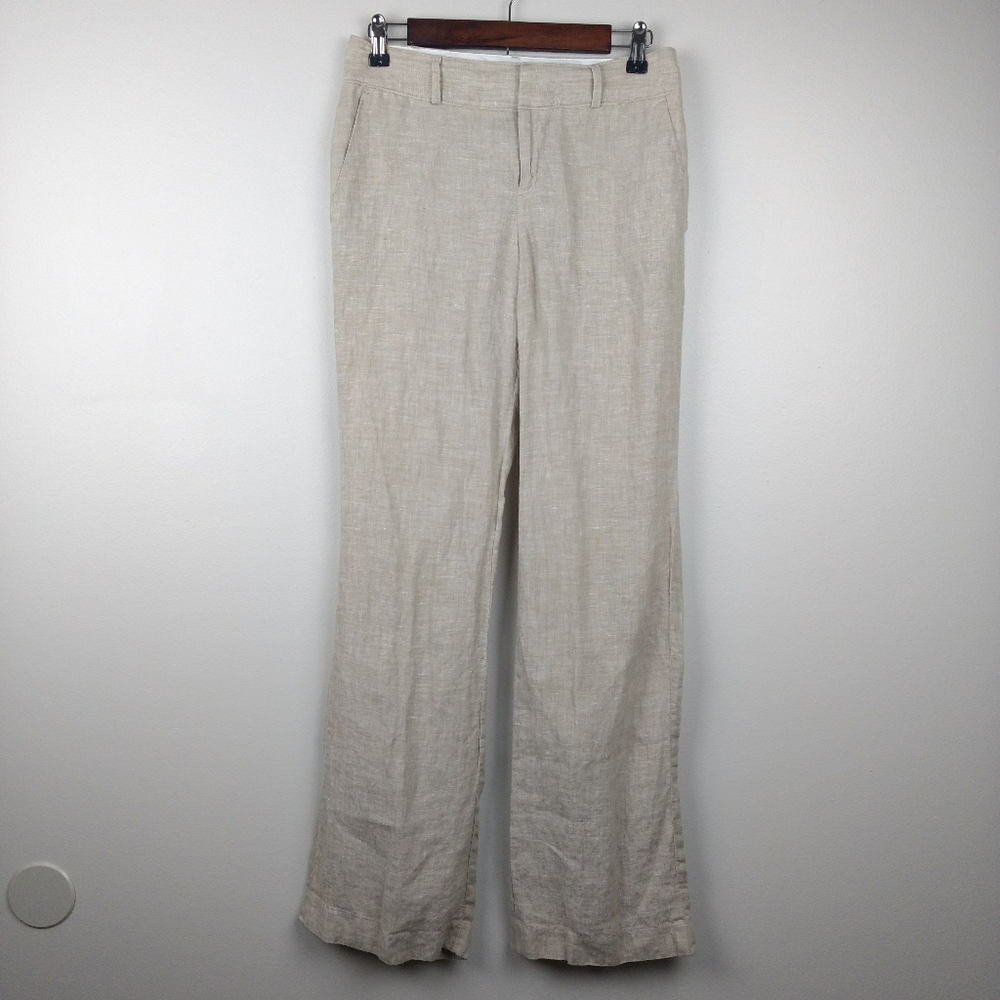BANANA REPUBLIC 100% Linen Stone Martin Fit Pants 2